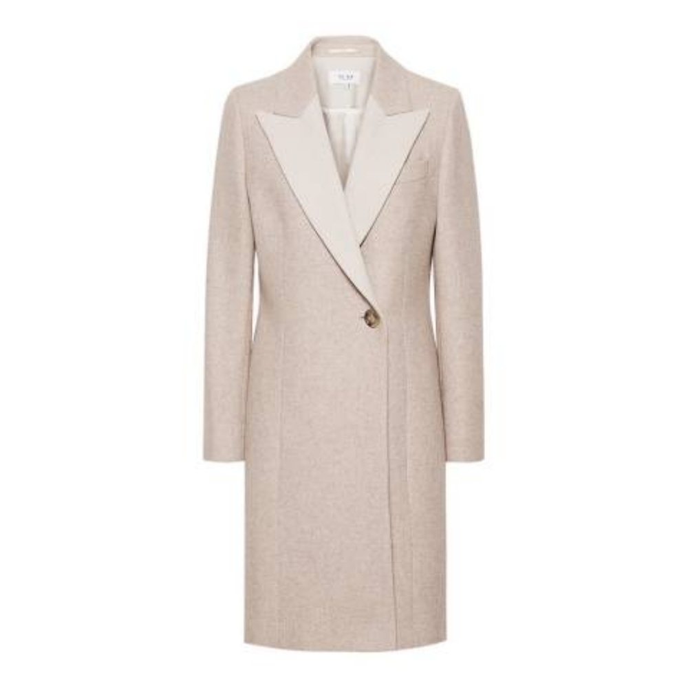 NWT REISS | Mandie Contrast Collar Mid-Length Coat - Picture 4 of 12